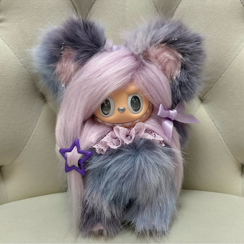 Beautiful purple and pink labubu bear - New, high-quality custom